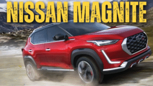 2025 Nissan Magnite turbo model in red