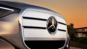 2027 Mercedes GLC EQ prototype front view
