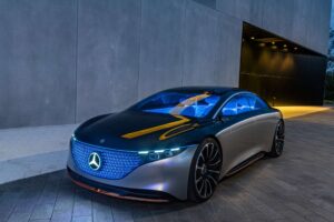 retro-inspired Mercedes EQ grille design